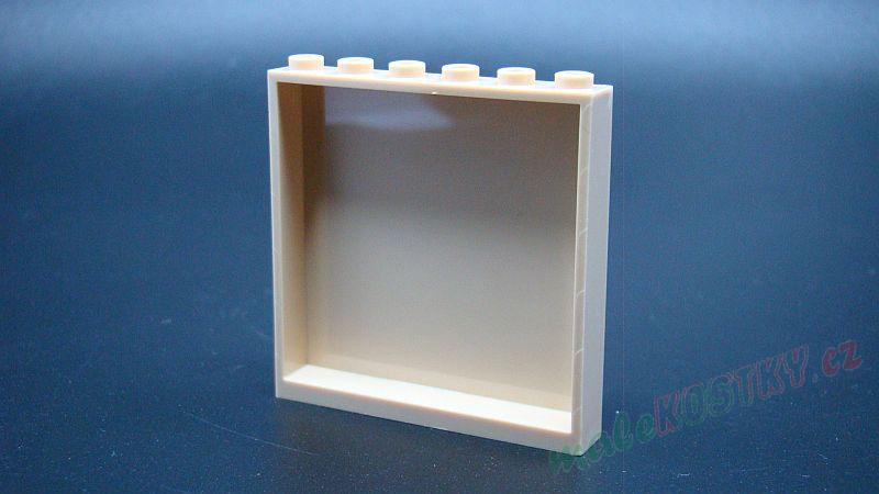 Lego panel 1x6x5 - béžový s nálepkou kalendáře