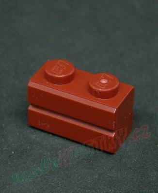 Lego kostička speciální - cihla - hnědá - reddish brown - NOVÁ