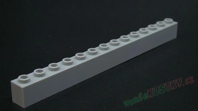 Lego kostička speciální s drážkou 1x14 červená