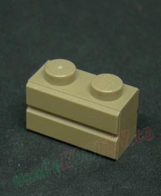 Lego kostička speciální - cihla - pískově zelená - sand green
