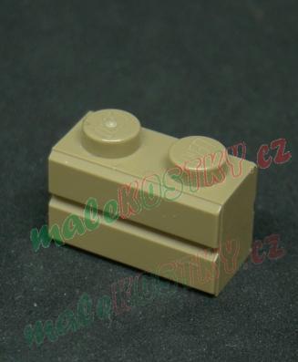 Lego kostička speciální 1x2 - cihla - medium nougat - NOVÁ