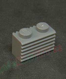 Lego kostička speciální 1x2 - tmavě šedá - dark bluish gray - NOVÁ