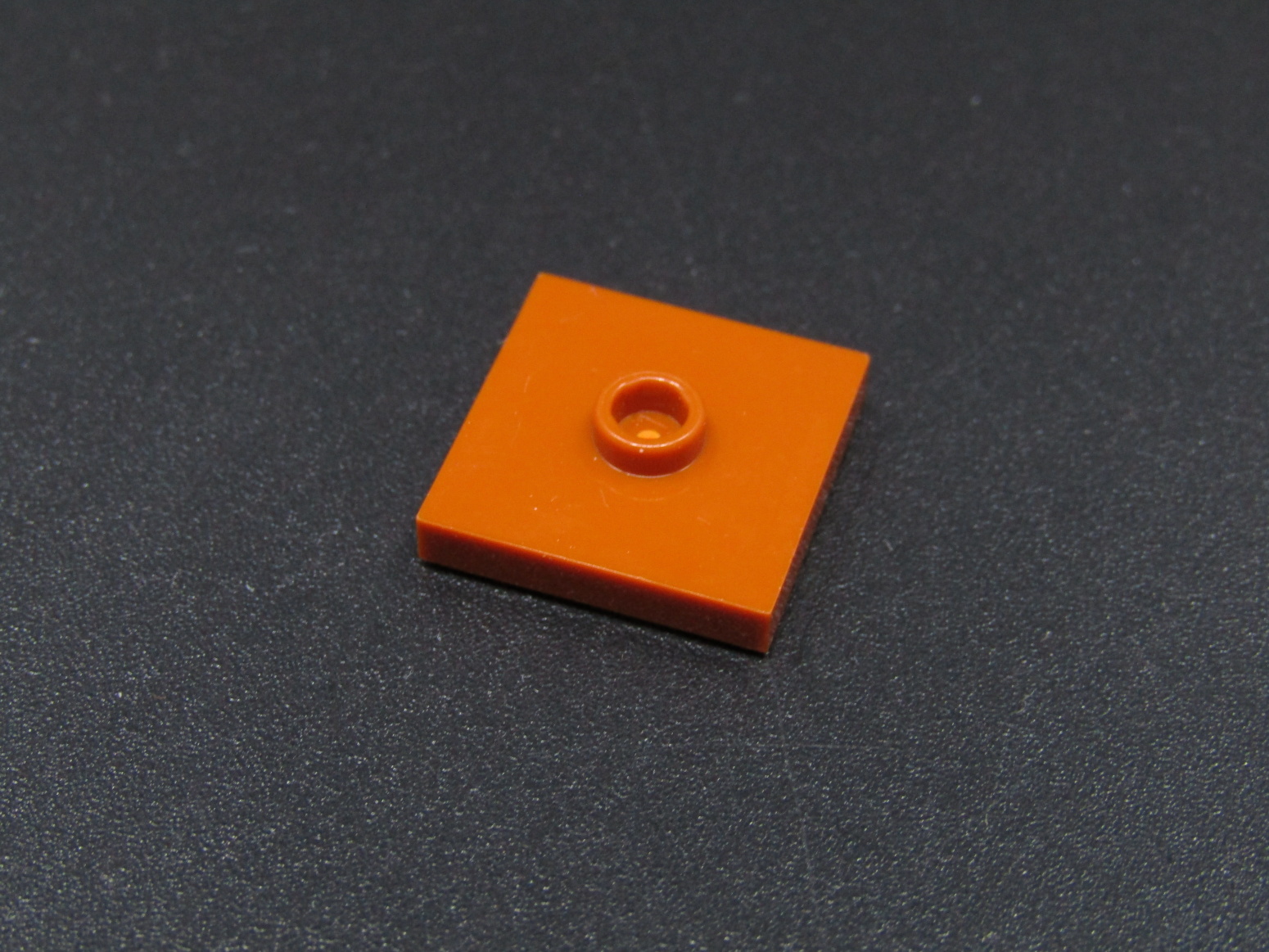 Lego destička hladká s nopem 2x2 - tmavě oranžová