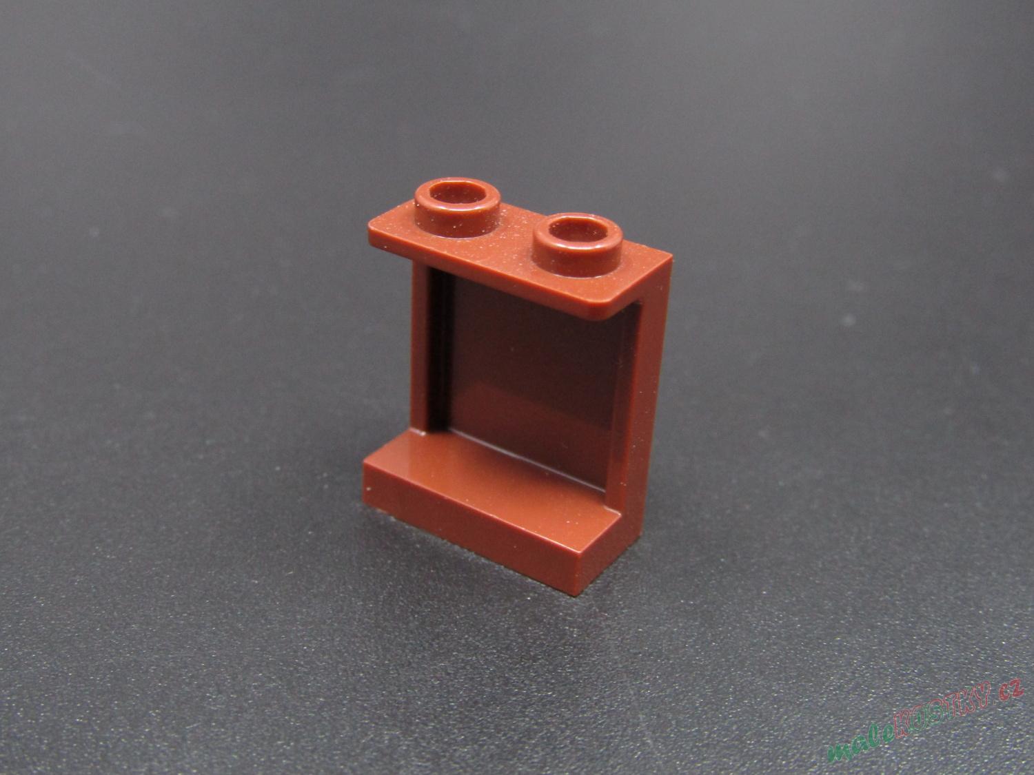 Lego panel 1x2x2 - hnědý - reddish brown