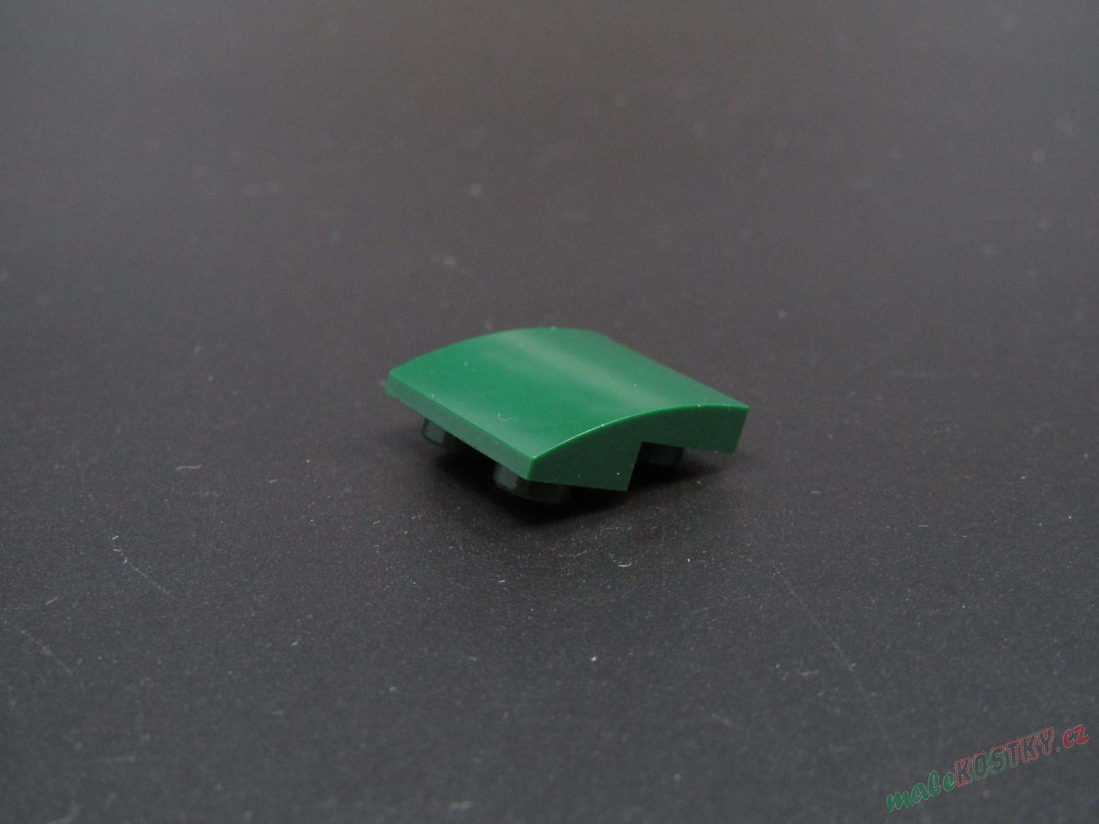 Lego destička zaoblená 2x2 - tmavě zelená