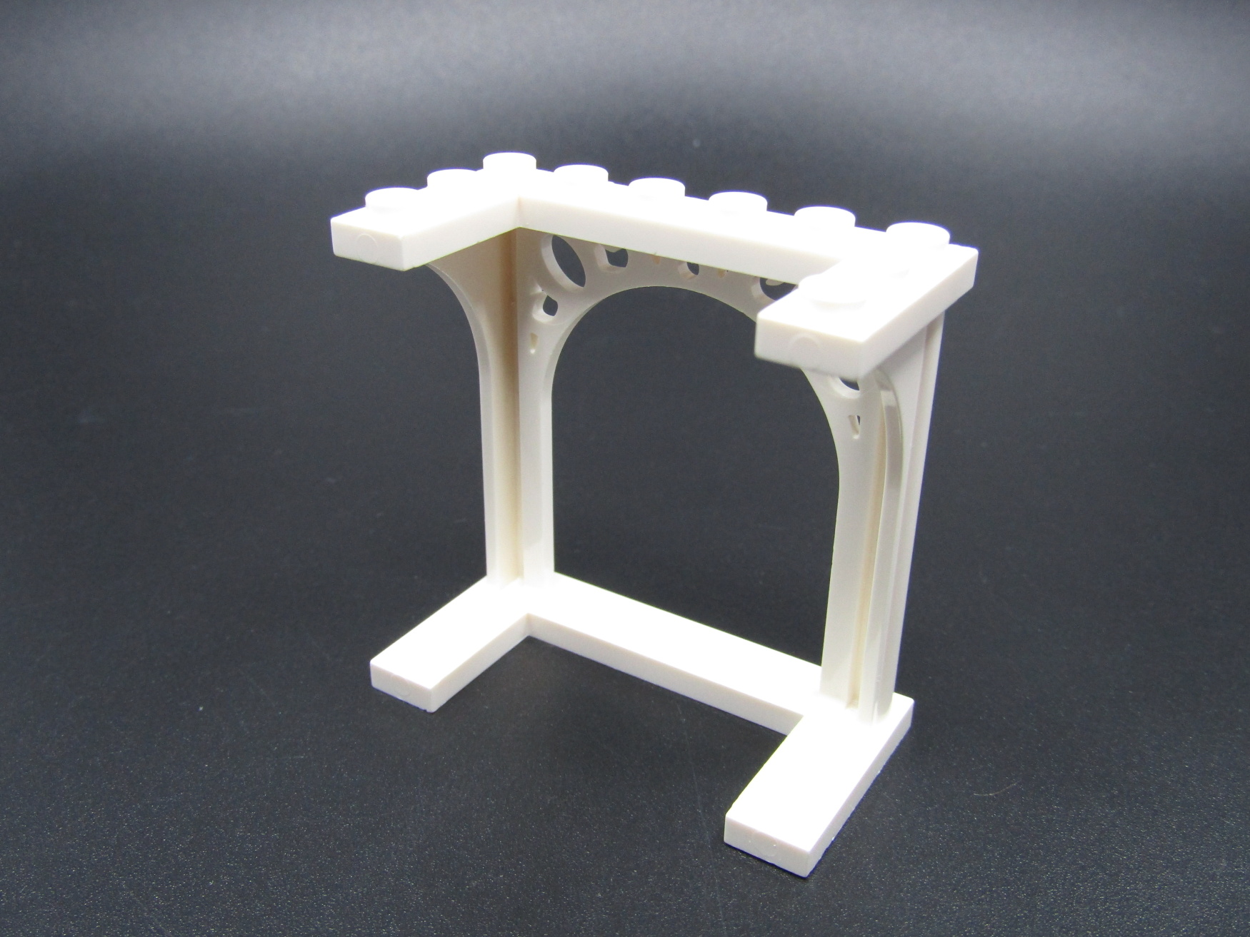 Lego oblouk s ornamenty 3x6x5 - bílý