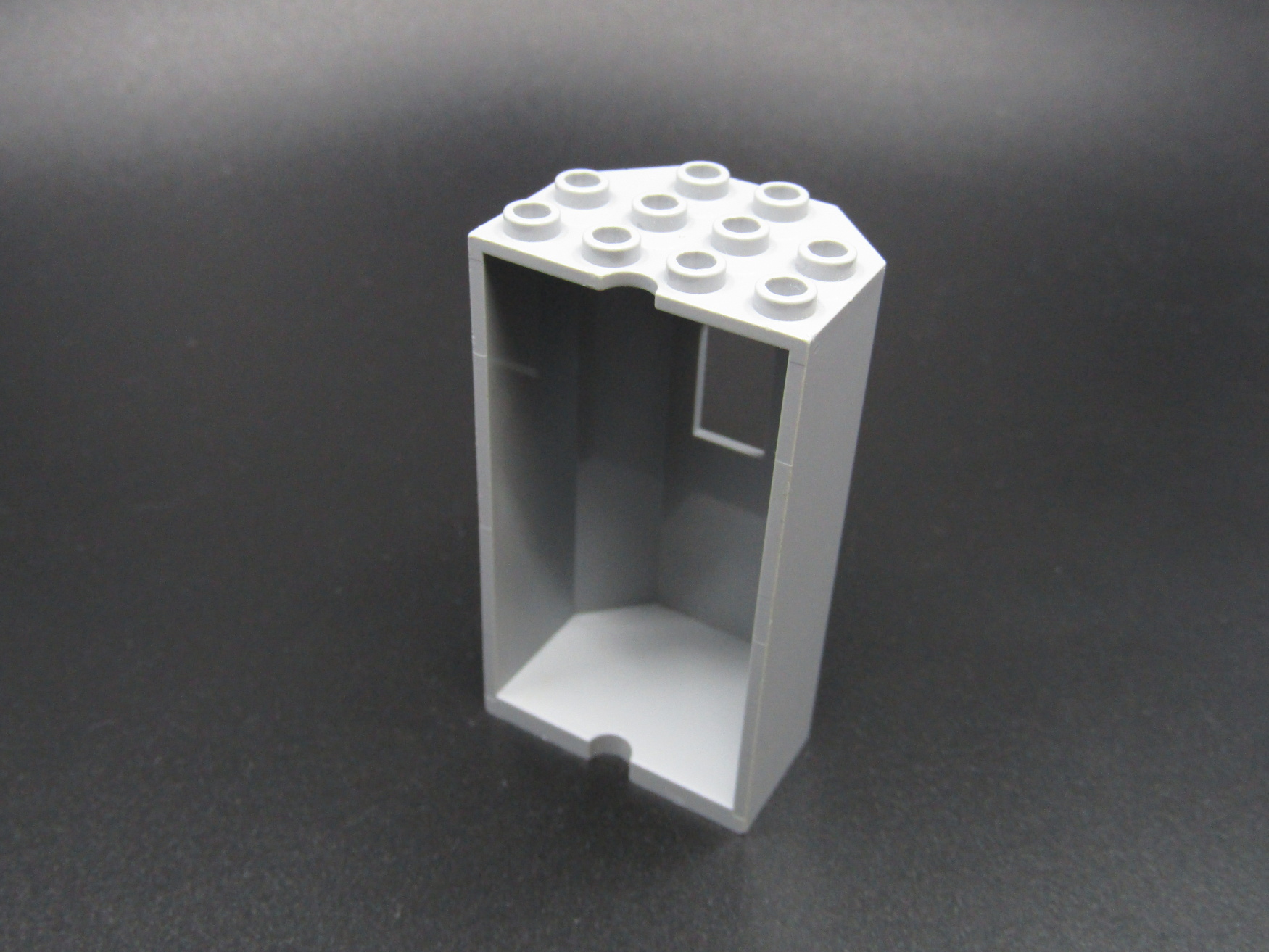 Lego zeď věže 3 x 4 x 6 s oknem - s nálepkami - světle šedá - light bluish gray