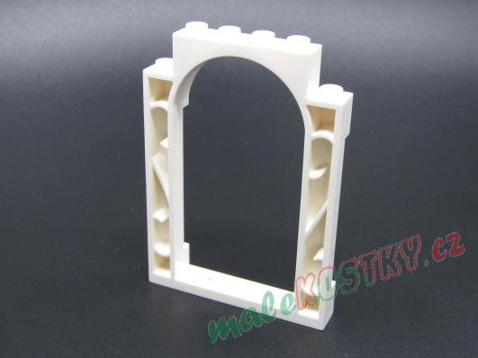 Lego rám dveří s obloukem 1x6x7 - bílý