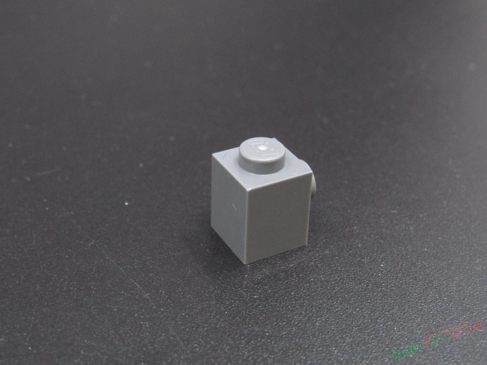 Lego kostička speciální 1x1 s nopy - tmavě šedá - dark bluish gray