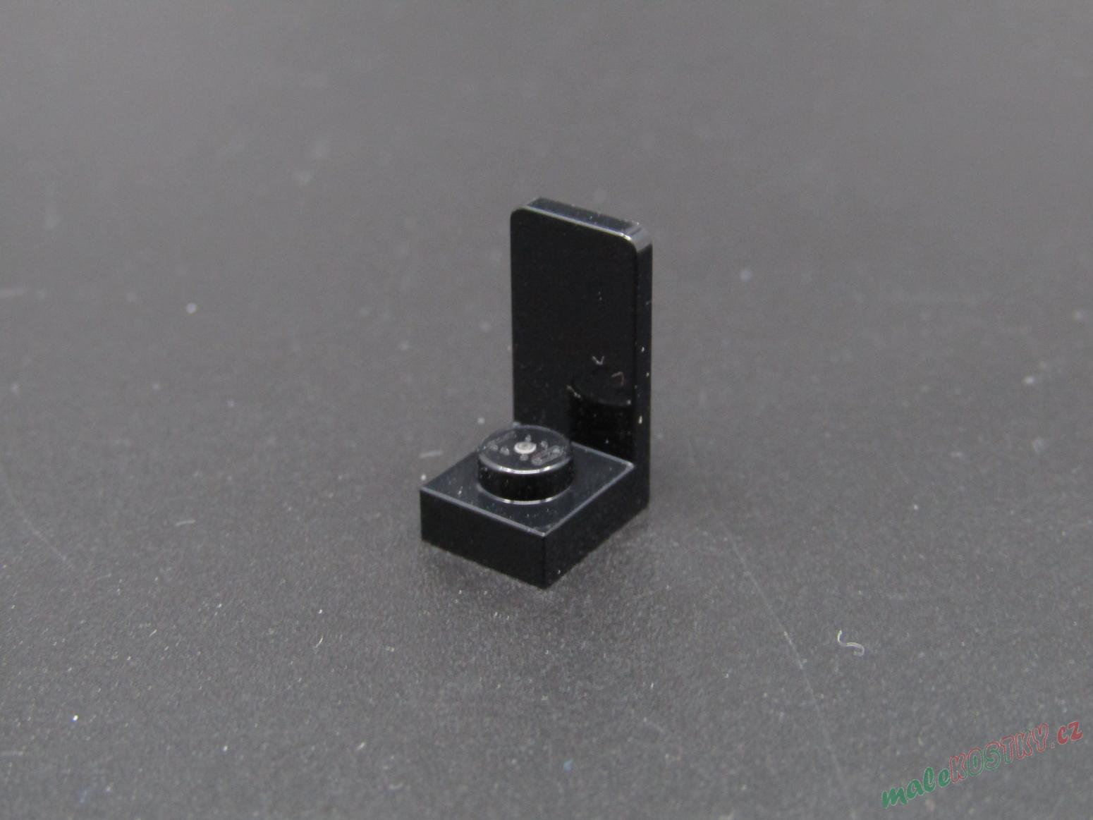 Lego destička - konzola - 1 x 1 - 1 x 2 Inverted - černá