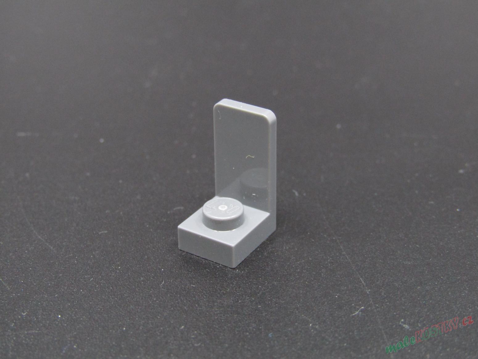 Lego destička - konzola - 1 x 1 - 1 x 2 Inverted - tmavě šedá - dark bluish gray