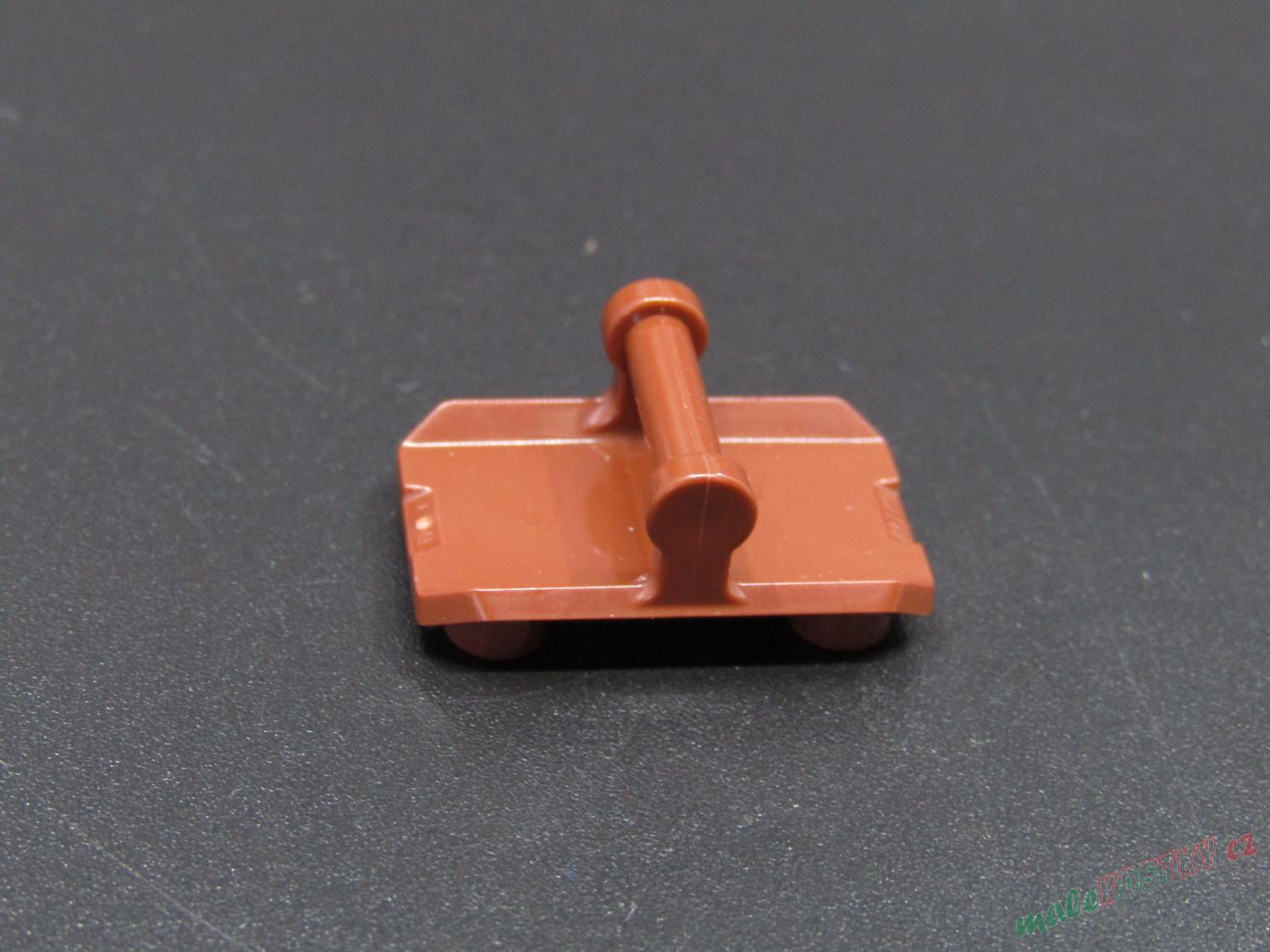 Lego destička speciální 2x3 s držadlem - hnědá - reddish brown