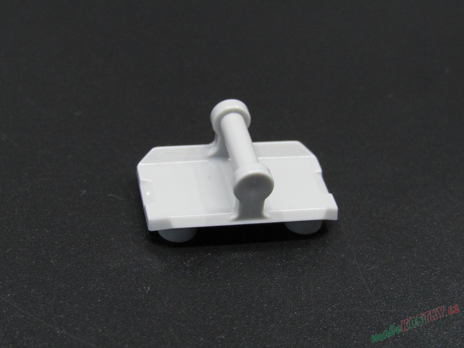 Lego destička speciální 2x3 s držadlem - světle šedá - light bluish gray