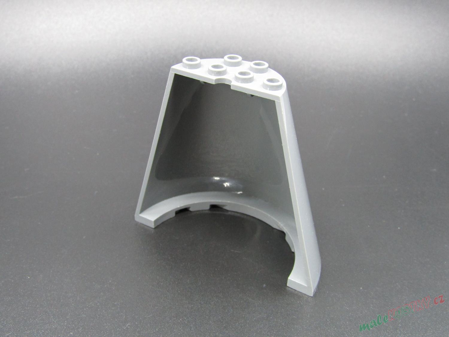 Lego kužel půlený 8x4x6 - tmavě šedý - dark blusih gray