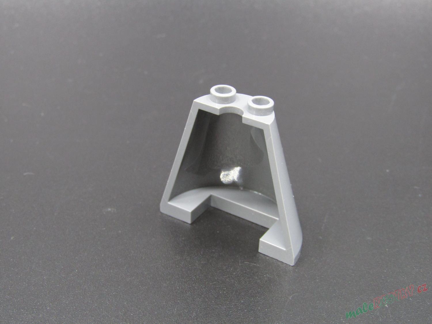 Lego kužel - půlený 4x2x3 - tmavě šedý - dark bluish gray