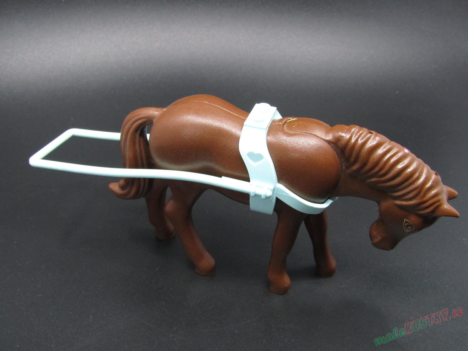Lego® Belville kůň hnědý - brown - s postrojem