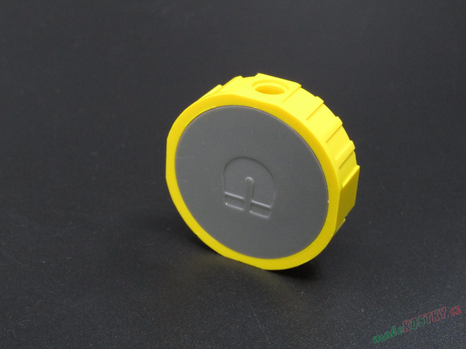 Lego magnet kulatý 4x4x2 - žlutý