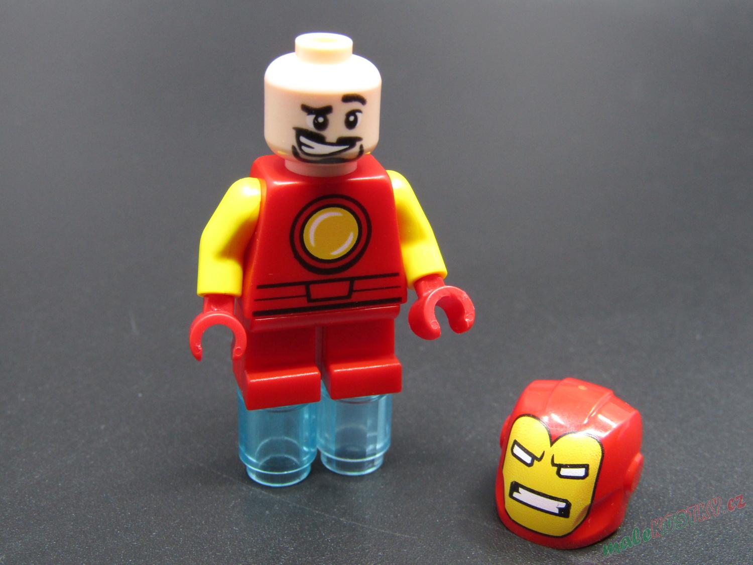 Lego Super Heroes figurka - Iron Man - PRASKLÁ RUKA