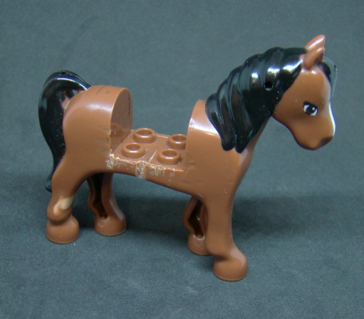 Lego kůň - hnědý - horší stav