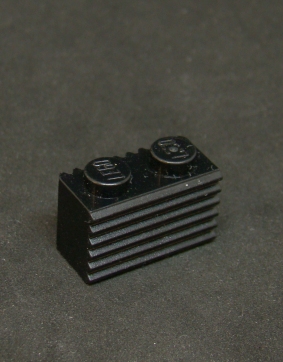 Lego kostička speciální 1x2 - černá