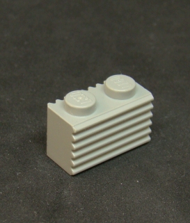 Lego kostička speciální 1x2 - světle šedá - light gray