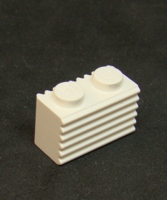 Lego kostička speciální 1x2 - bílá