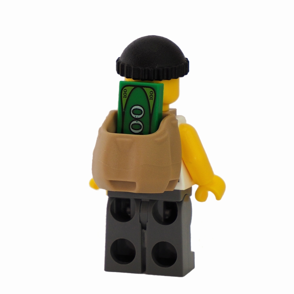 Lego city figurka vězeň s vakem