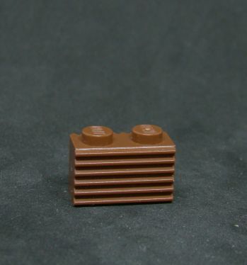 Lego kostička speciální 1x2 - hnědá - reddish brown