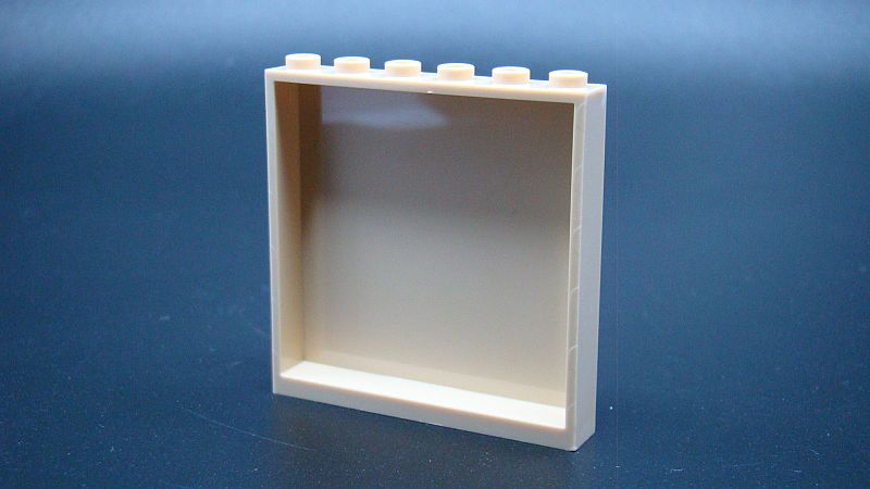 Lego panel 1x6x5 - béžový