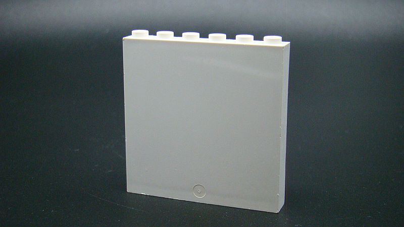 Lego panel 1x6x5 - bílý s nálepkou mapy uvnitř