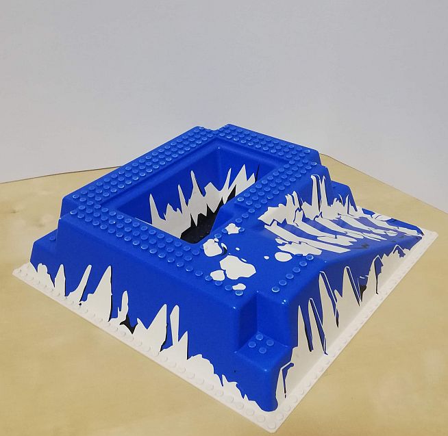 Lego základová deska 32x32 s rampou modro-bílá