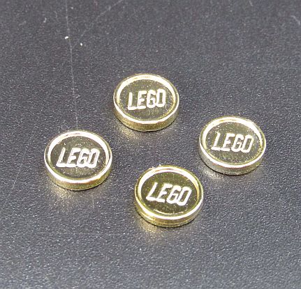 Lego mince - chrom gold - sada 4ks