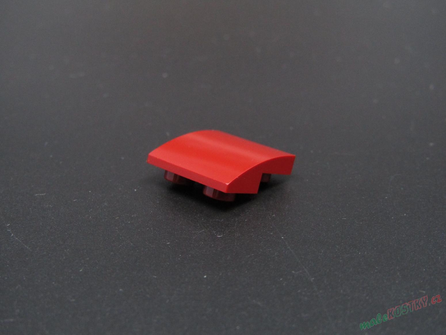 Lego destička zaoblená 2x2 - tmavě červená