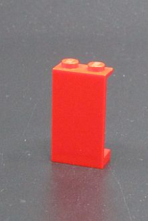 Lego panel 1x2x2 - červený
