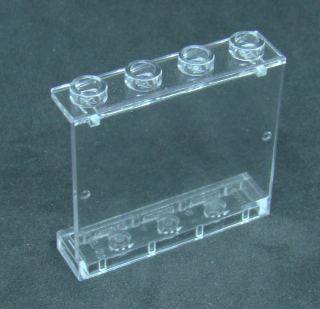 Lego panel 1x4x3 - průhledný bílý