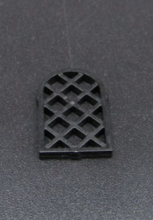 Lego mříž do okna 1x2x2 zaoblená - černá