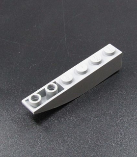 Lego zaoblená kostička 6x1 - inverted - světle šedá - light gray