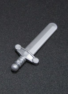Lego meč krátký - flat silver 