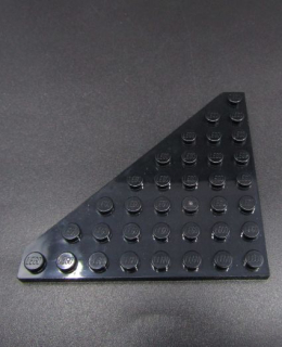 Lego destička zkosený roh 8x8 - černá