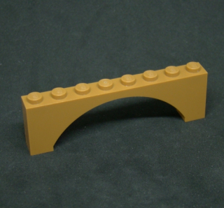 Lego most oblouk  1x8x2 - tmavě oranžový