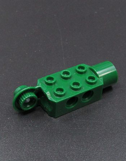 Lego Technic kostička s otvorem a kloubem 2x4 - zelená