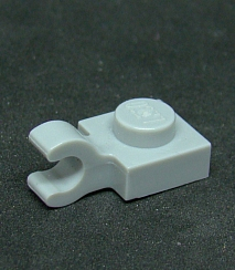 Lego destička speciální 1x1 s klipem - světle šedá - light gray