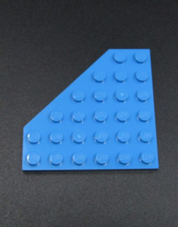 Lego destička zkosená 6x6 - modrá