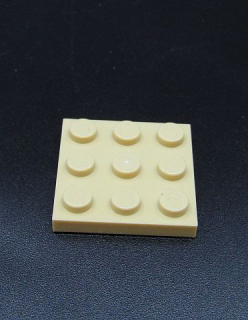 Lego destička 3x3 - béžová 