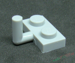 Lego destička hák 1x2 světle šedá - light bluish gray