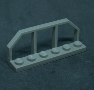 Lego vlak - koncové zábradlí 1x6 tmavě šedá - dark bluish gray
