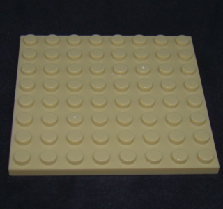 Lego destička 8x8 tmavě béžová