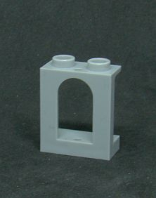 Lego okno hradu 1x2x2 - světle šedé - light bluish gray