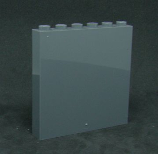 Lego panel 1x6x5 - tmavě šedý - dark bluish gray 