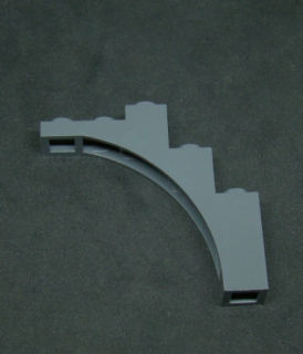 Lego oblouk - klenba - tmavě šedý - dark bluish gray 